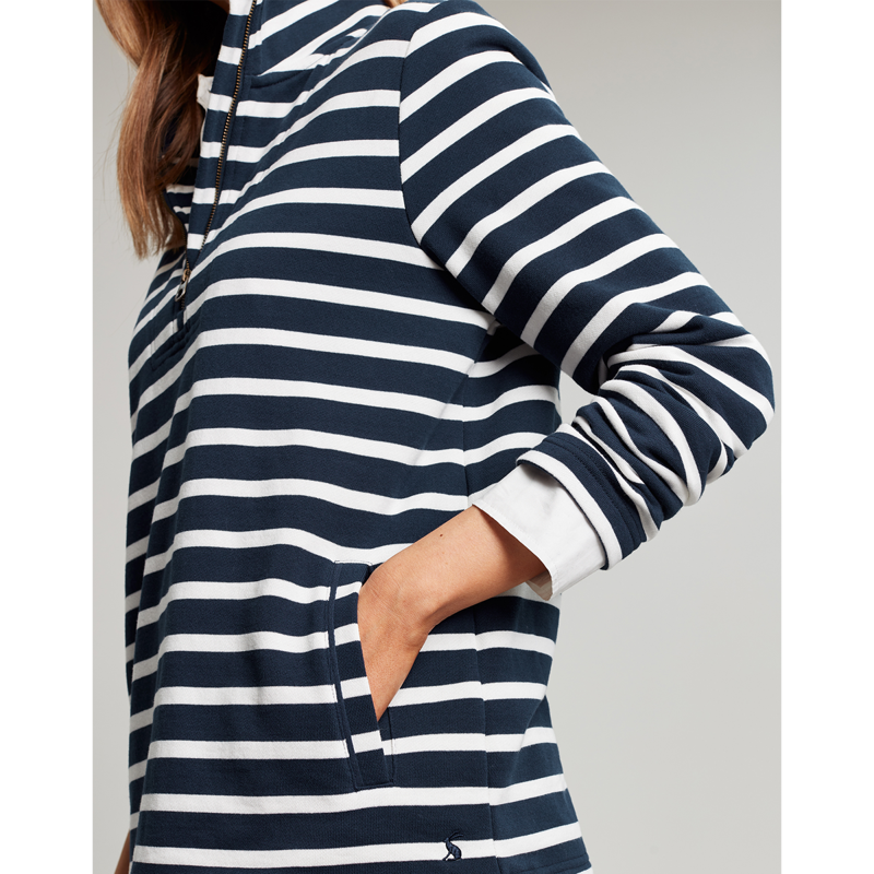 Joules Pip Stripe Sweatshirt - Navy Creme Stripe-4